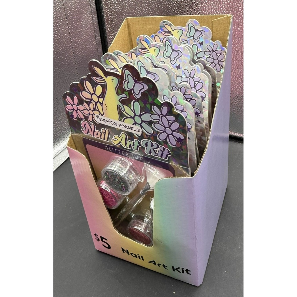Fashion Angels Glitter Dip Nail‎ Art Kit Bulk Party Favors Girls Gift 8 Pack New